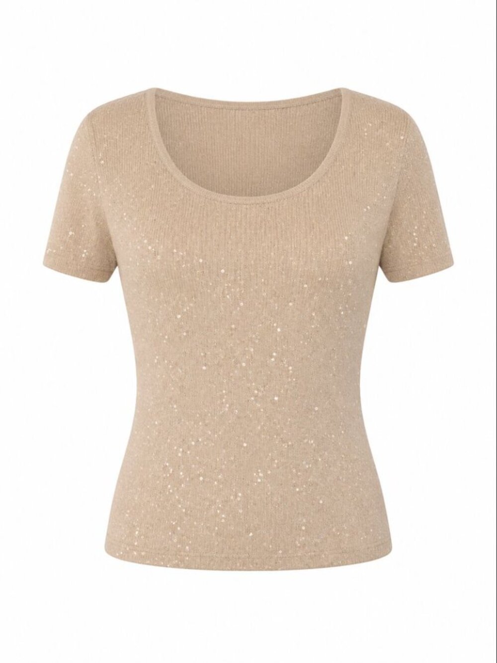 NWT TALBOTS SILK-Blend Ribbed Sequins Sweater S/P